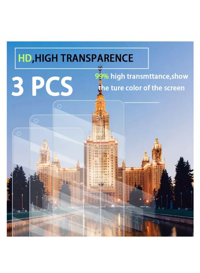 Tempered Glass Screen Protector 3 Pack For OPPO A32 HD Easy Install Glossy Finish - Image 3